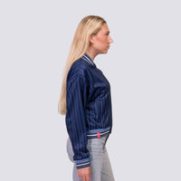 GENNI STRIPED BOMBER JACKET - Chicago Cubs
