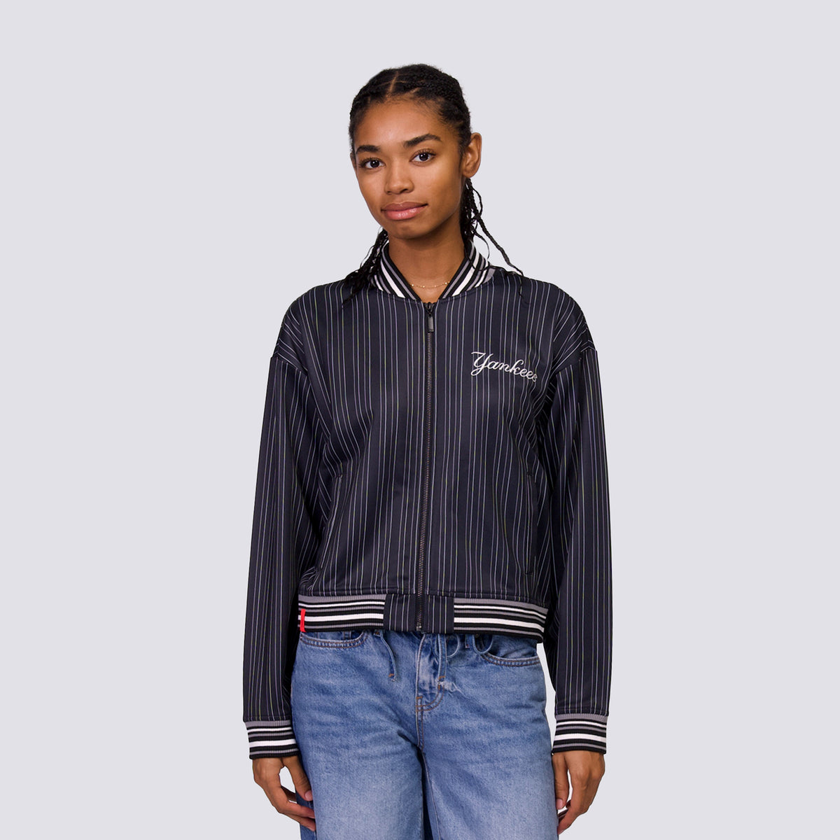 GENNI STRIPED BOMBER JACKET - New York Yankees