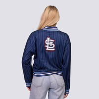 GENNI STRIPED BOMBER JACKET - St. Louis Cardinals
