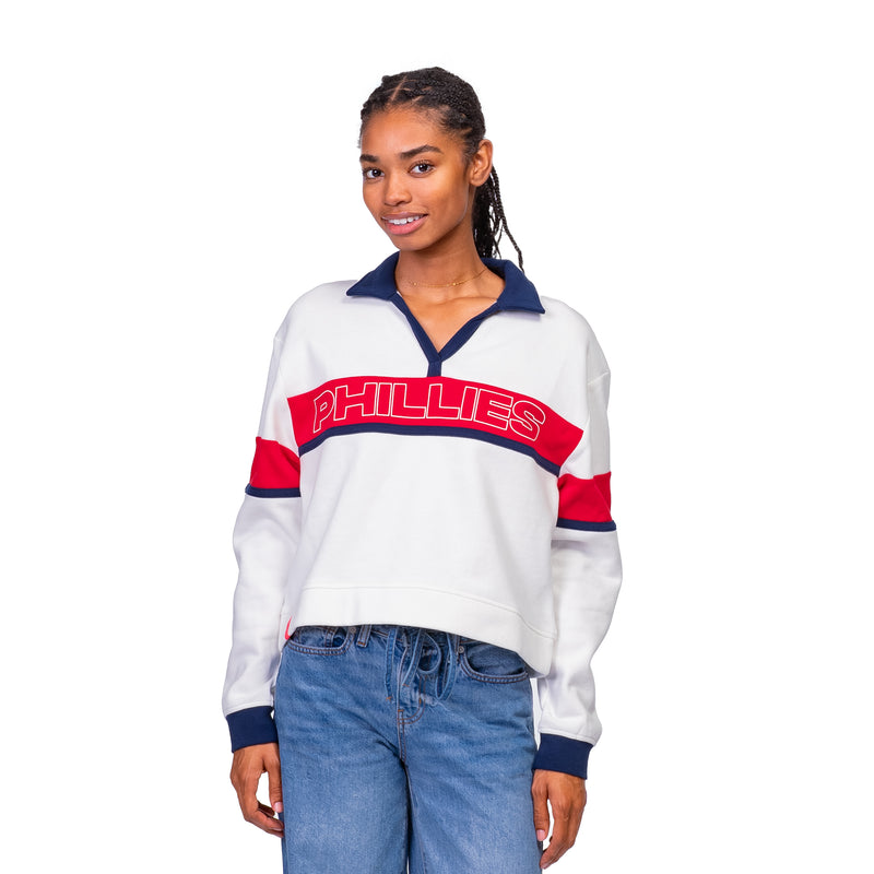 MACY OVERSIZED CENTER STRIPE POLO - Philadelphia Phillies