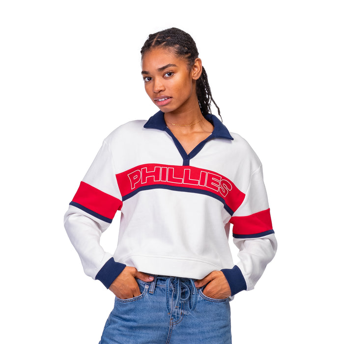 MACY OVERSIZED CENTER STRIPE POLO - Philadelphia Phillies