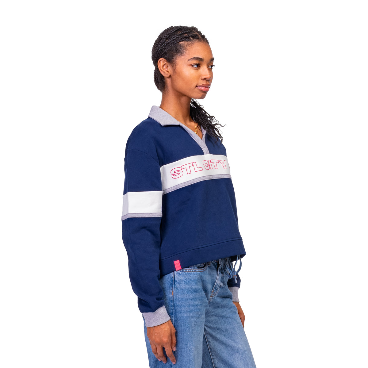 MACY OVERSIZED CENTER STRIPE POLO - St. Louis CITY SC