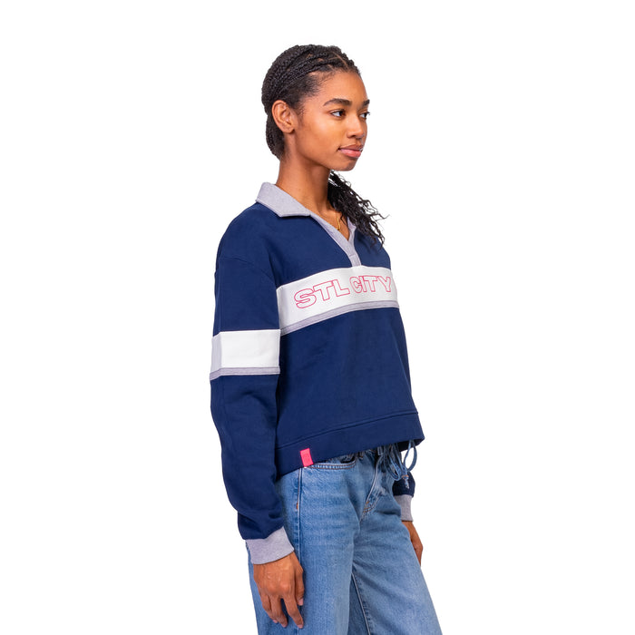 MACY OVERSIZED CENTER STRIPE POLO - St. Louis CITY SC