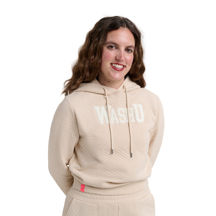 MARGOT CHENILLE QUILTED HOODIE - Washington Univ. Bears
