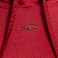 MAXINE ROUCHED FLEECE HOODIE - Univ. of Arkansas Razorbacks