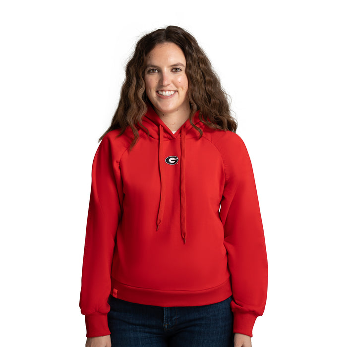 MAXINE ROUCHED FLEECE HOODIE - Univ. of Georgia Bulldogs