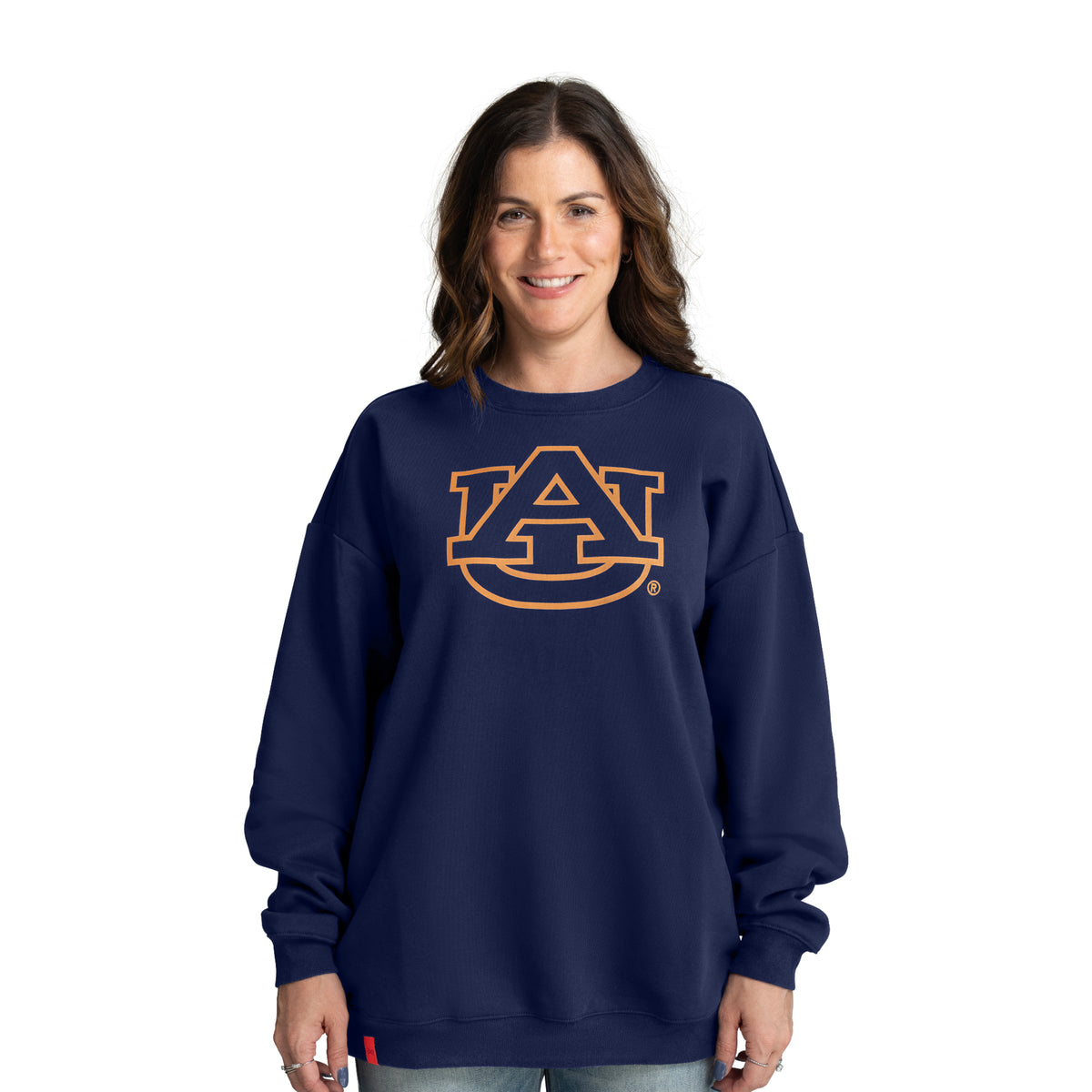 MIRANDA OVERSIZED FLEECE CREW - AUBURN UNIV. TIGERS