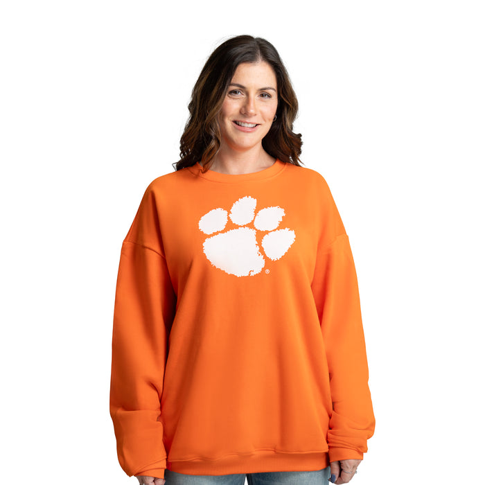 MIRANDA OVERSIZED FLEECE CREW - Clemson Univ. Tigers