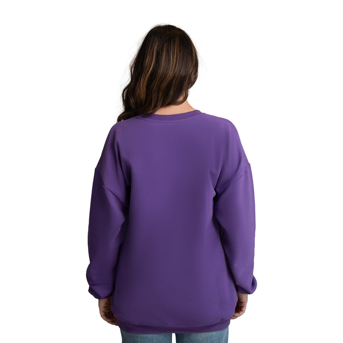 MIRANDA OVERSIZED FLEECE CREW - Louisiana State Univ. Tigers
