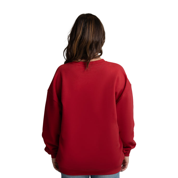 MIRANDA OVERSIZED FLEECE CREW - Univ. of Arkansas Razorbacks