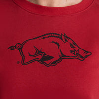 MIRANDA OVERSIZED FLEECE CREW - Univ. of Arkansas Razorbacks