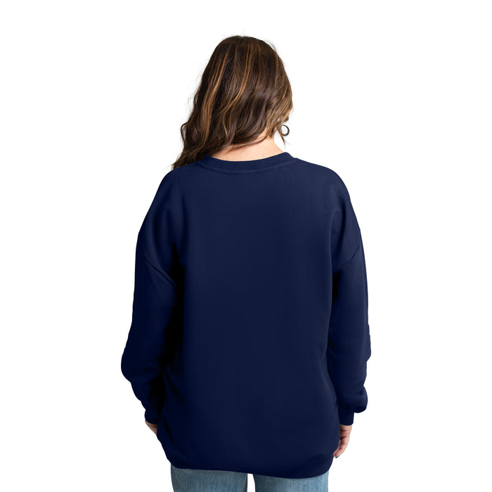 MIRANDA OVERSIZED FLEECE CREW - Univ. of Michigan Wolverines
