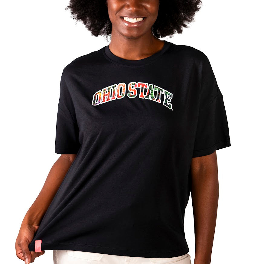 NAYA FLORAL LOGO TEE - The Ohio State Univ. Buckeyes