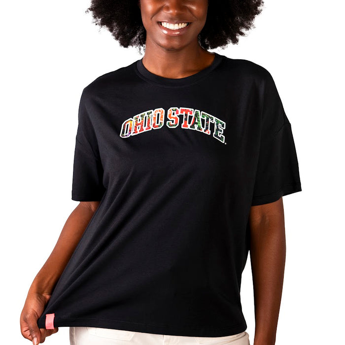 NAYA FLORAL LOGO TEE - The Ohio State Univ. Buckeyes