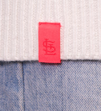 SHYLA COLOR BLOCK CABLE KNIT CARDIGAN - St. Louis Cardinals