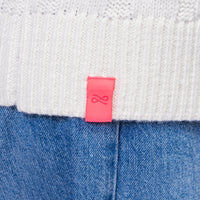 SHYLA COLOR BLOCK CABLE KNIT CARDIGAN - The Ohio State Univ. Buckeyes