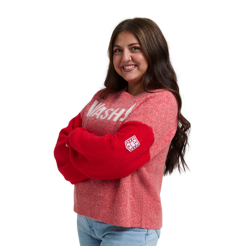 SIDNEY MARLED CREWNECK SWEATER - Washington Univ. Bears