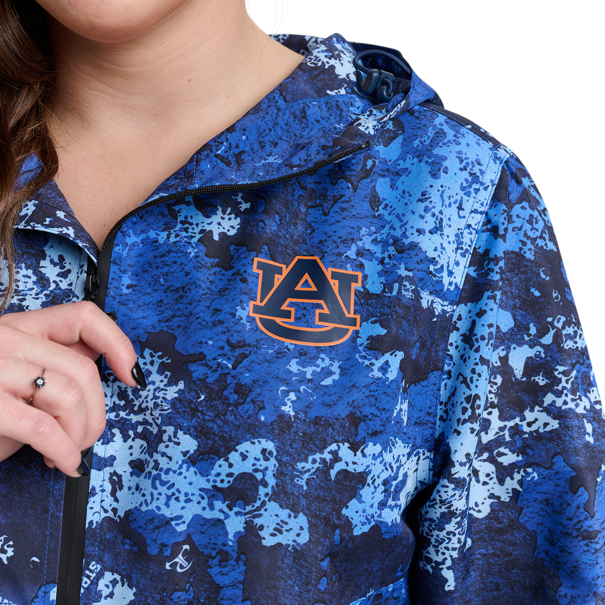 WENDY FASHION CAMO H2O HALF-ZIP - AUBURN UNIV. TIGERS