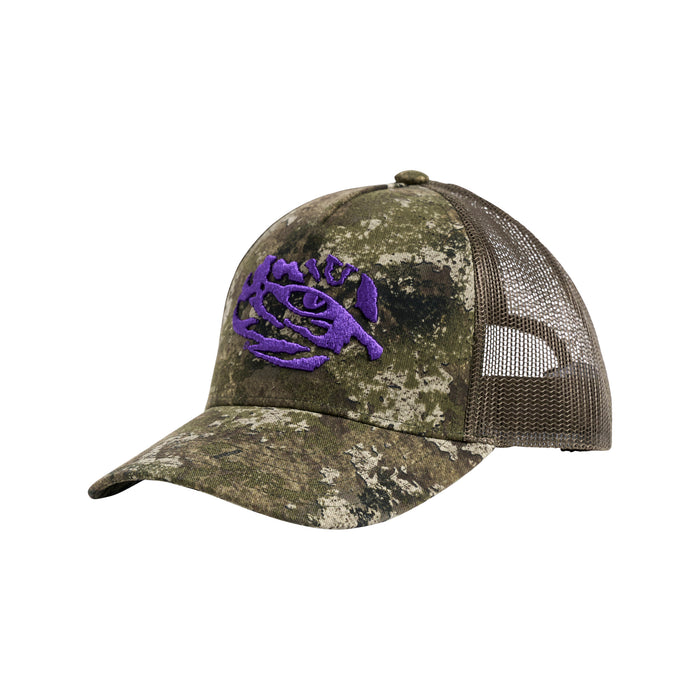 WHIT CLASSIC CAMO TRUCKER HAT - Louisiana State Univ. Tigers