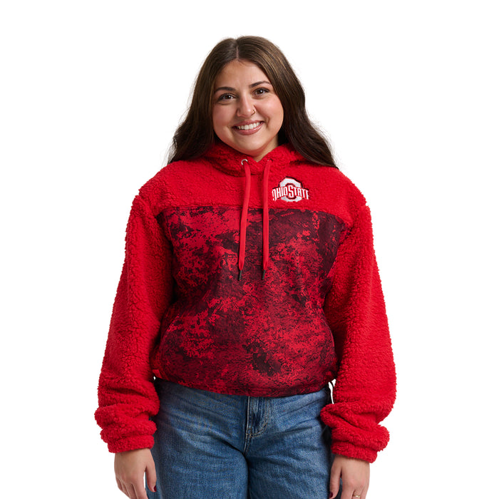 WILLOW FASHION CAMO SHERPA HOODIE - The Ohio State Univ. Buckeyes