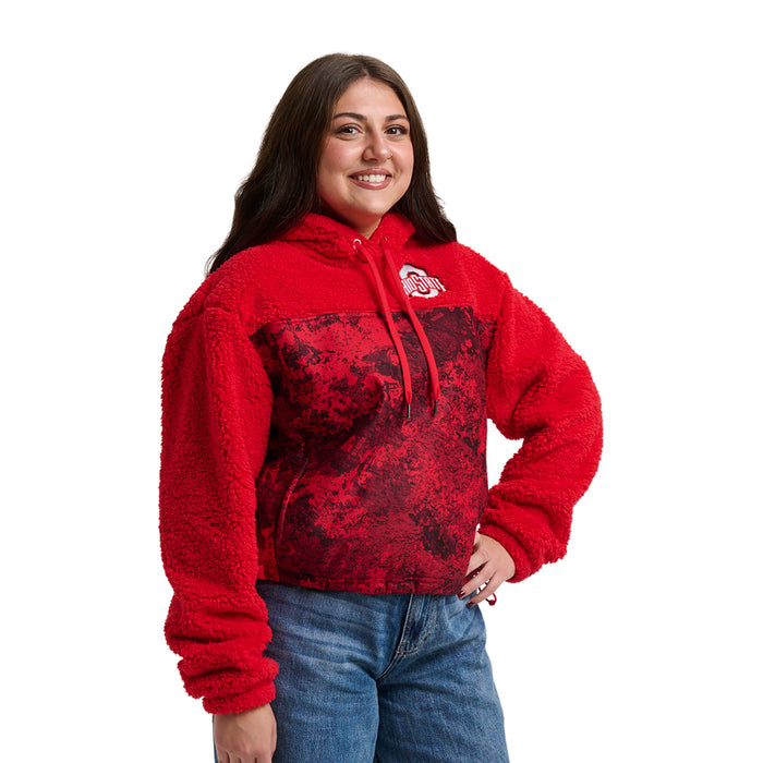WILLOW FASHION CAMO SHERPA HOODIE - The Ohio State Univ. Buckeyes