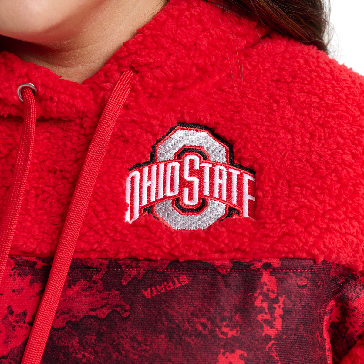 WILLOW FASHION CAMO SHERPA HOODIE - The Ohio State Univ. Buckeyes