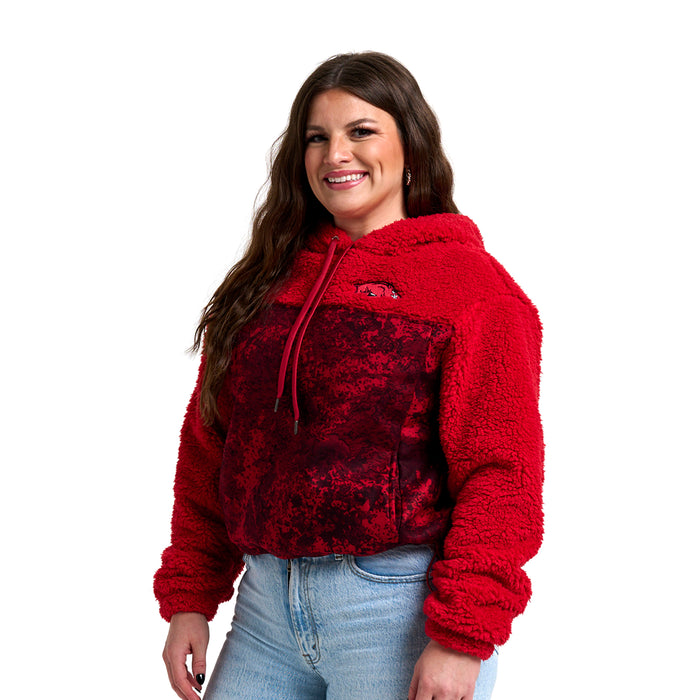 WILLOW FASHION CAMO SHERPA HOODIE - Univ. of Arkansas Razorbacks