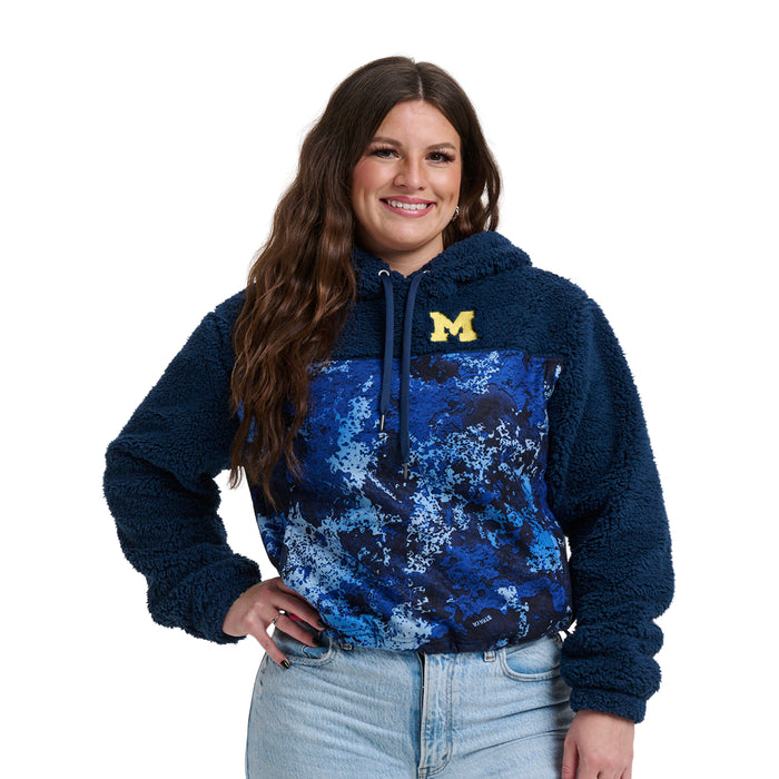WILLOW FASHION CAMO SHERPA HOODIE - Univ. of Michigan Wolverines