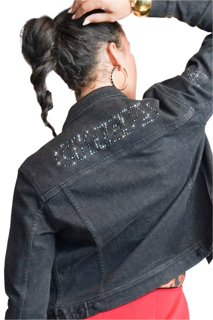 CRYSTAL DENIM JACKET - Kansas City Chiefs