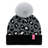 ANTONIA LEOPARD POM HAT WITH MINI PATCH - The Ohio State Univ. Buckeyes