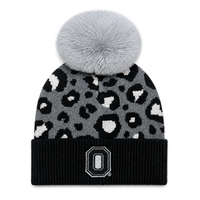 ANTONIA LEOPARD POM HAT WITH MINI PATCH - The Ohio State Univ. Buckeyes