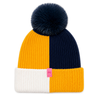 ARABELLA COLOR BLOCKED POM WITH MINI PATCH - Univ. of Michigan Wolverines