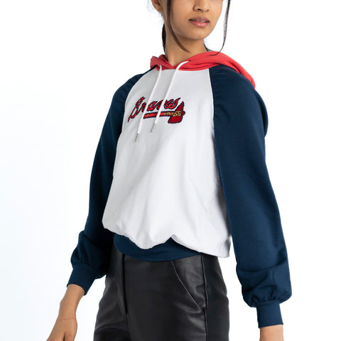 Ruched Hoodie - Atlanta Braves