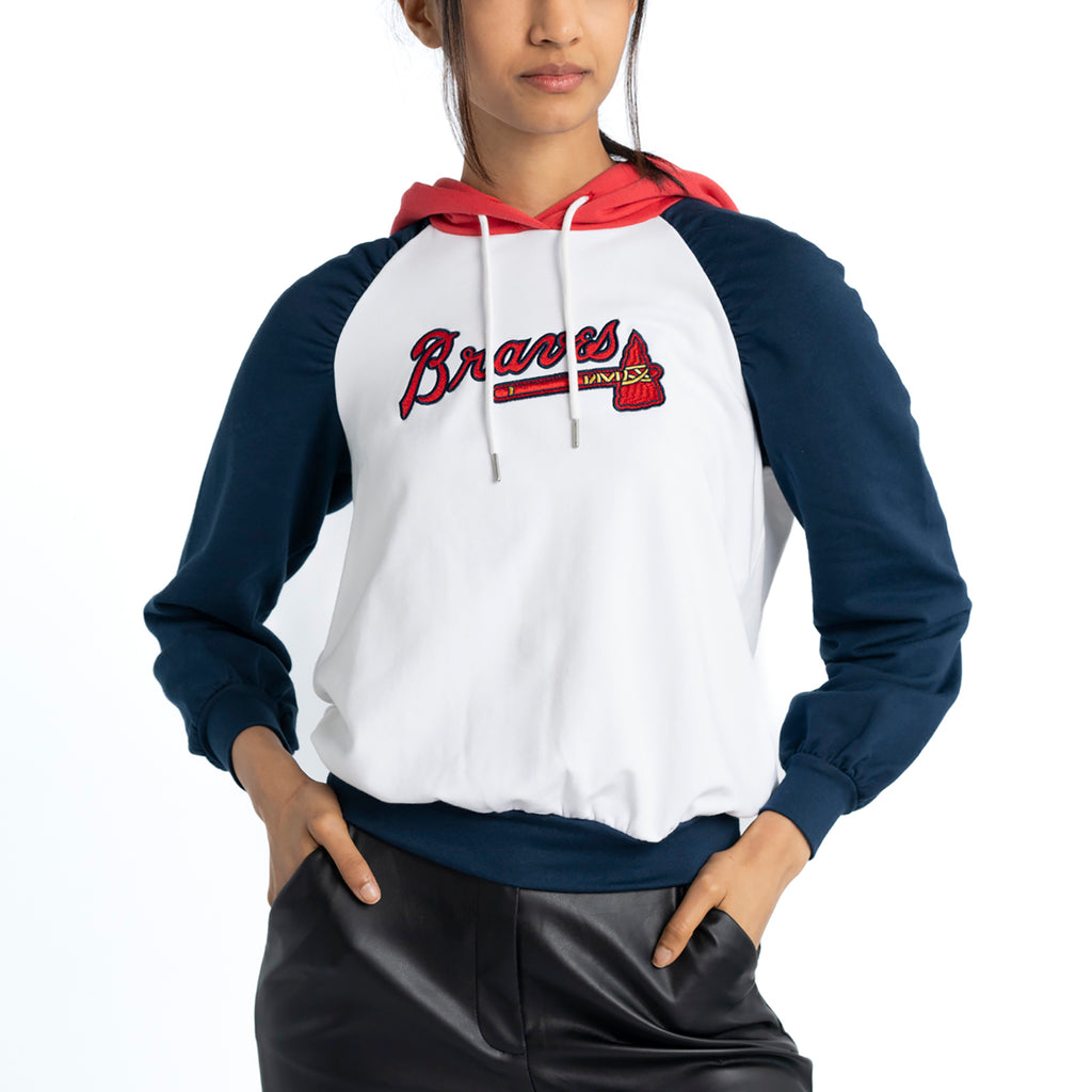 Ruched Hoodie - Atlanta Braves