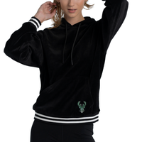 NELLIE VELOUR HOODIE - Milwaukee Bucks