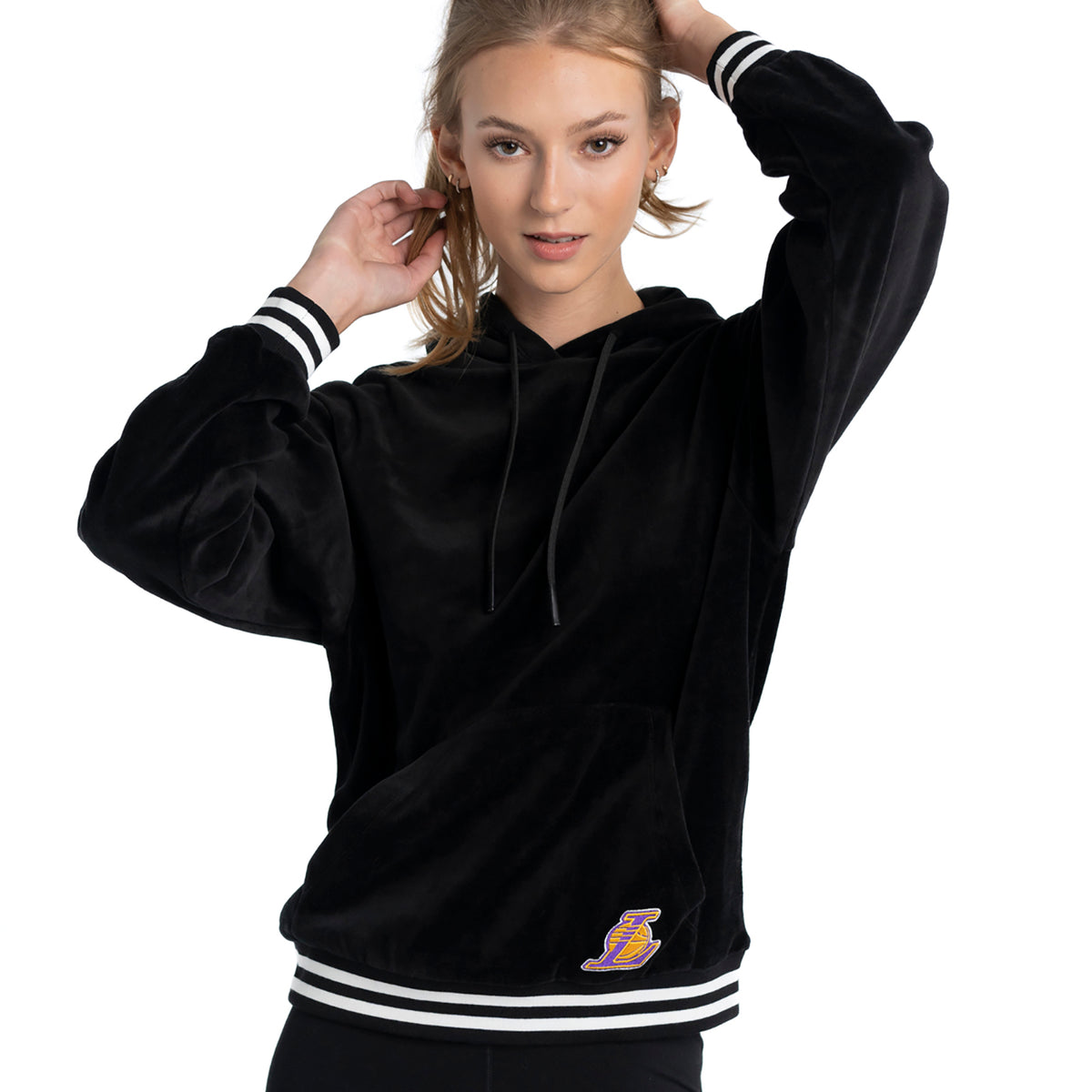 NELLIE VELOUR HOODIE - Los Angeles Lakers