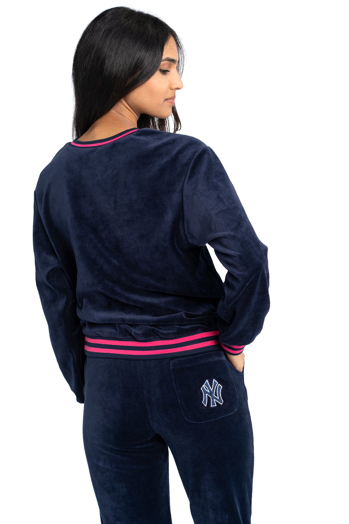 NEELY & NAVEEN Velour Track Suit Set - New York Yankees