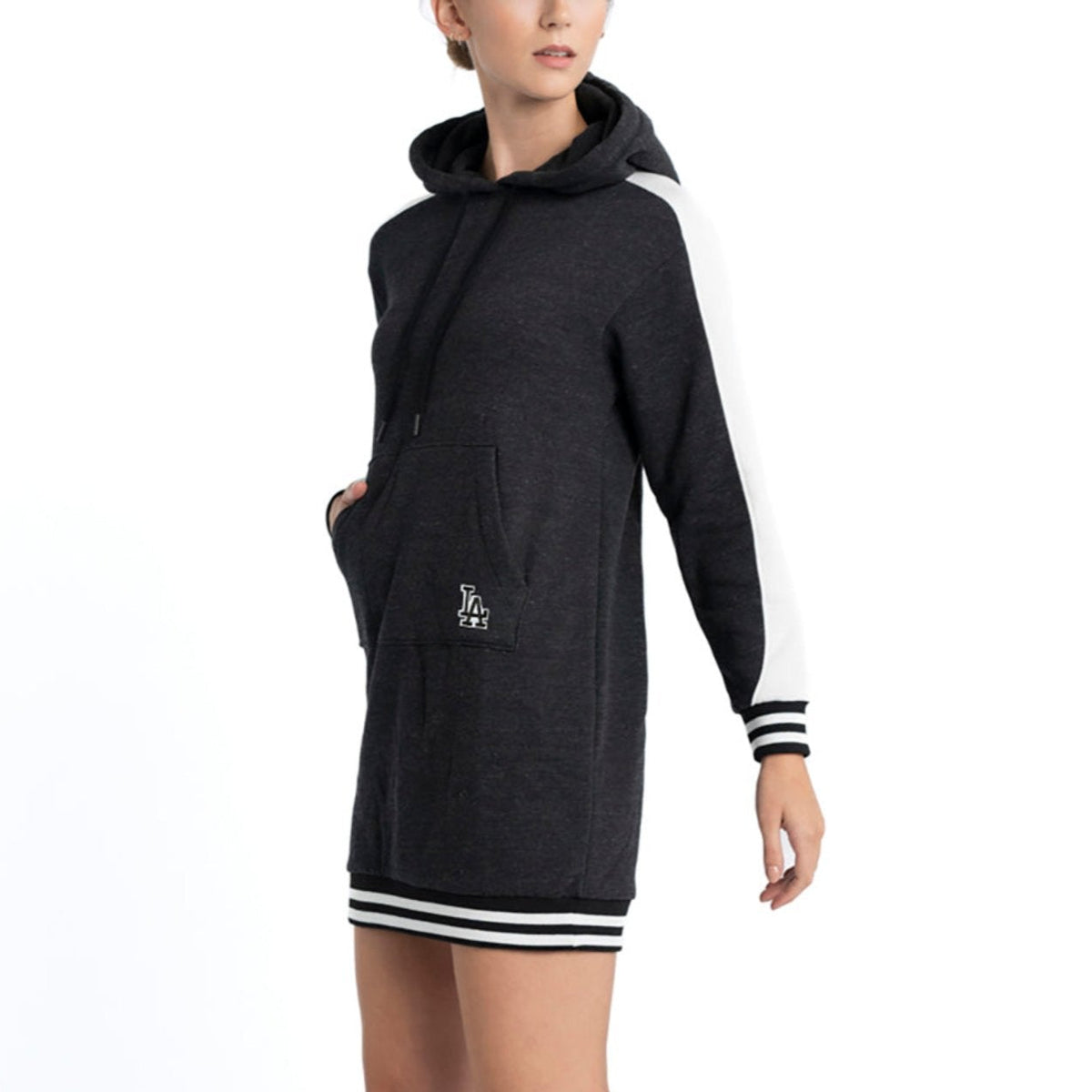 Women's Lusso Black Los Angeles Dodgers Mara Tri-Blend Hoodie Dress Size: Medium Women's Lusso Black Los Angeles Dodgers Mara Tri-Blend Hoodie Dress Size: Medium