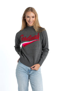 SERENA MOCK NECK SWEATER - St Louis Cardinals