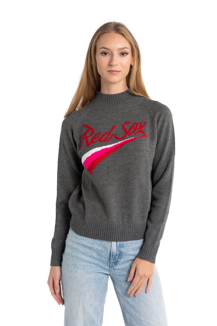 SERENA Mock-Neck Sweater - Boston Red Sox