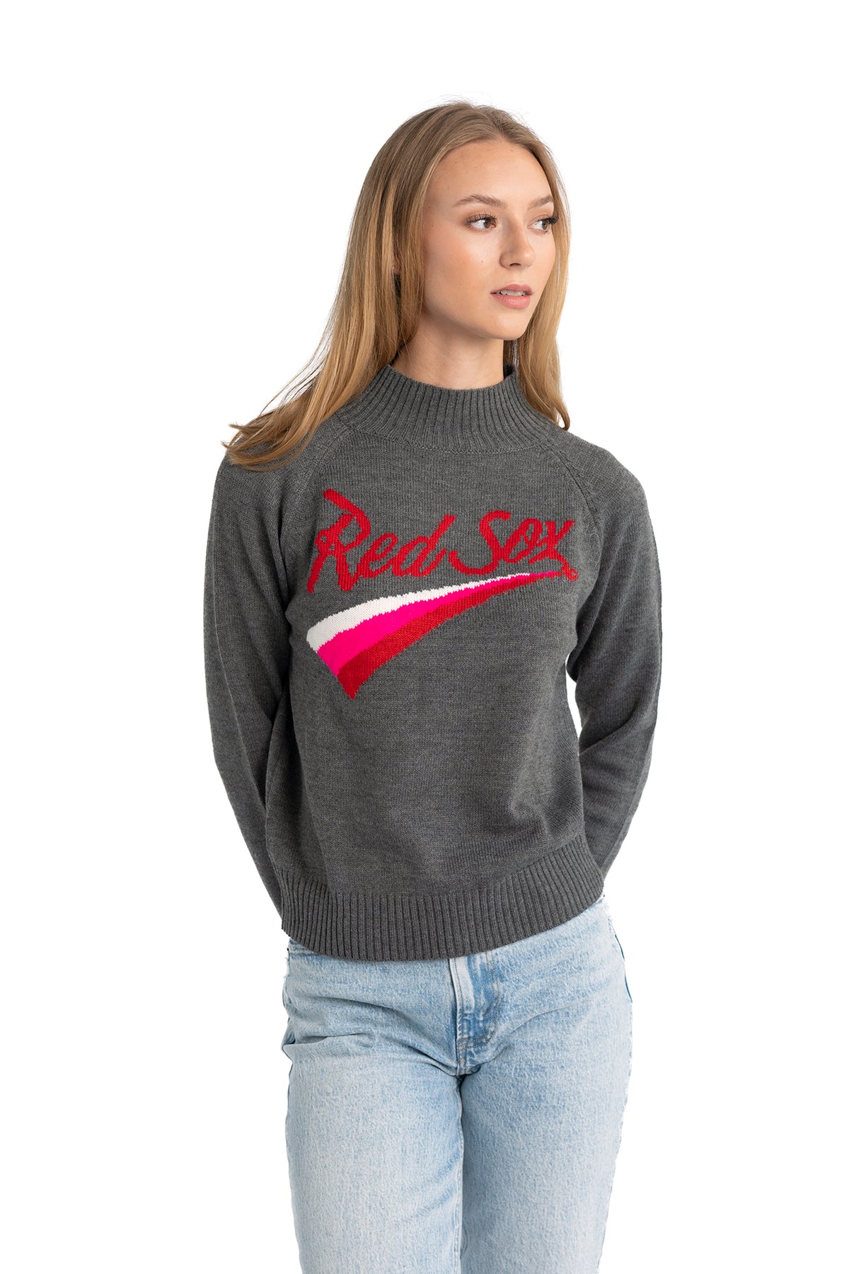 SERENA Mock-Neck Sweater - Boston Red Sox