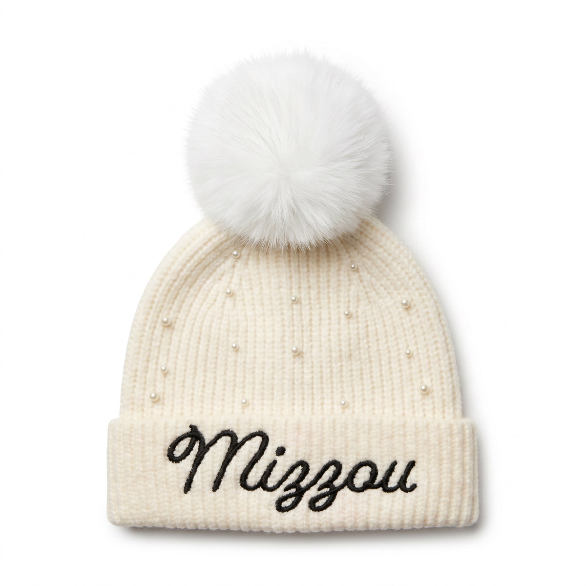 AINSLEY PEARL EMBROIDERED KNIT POM - Univ. of Missouri Tigers