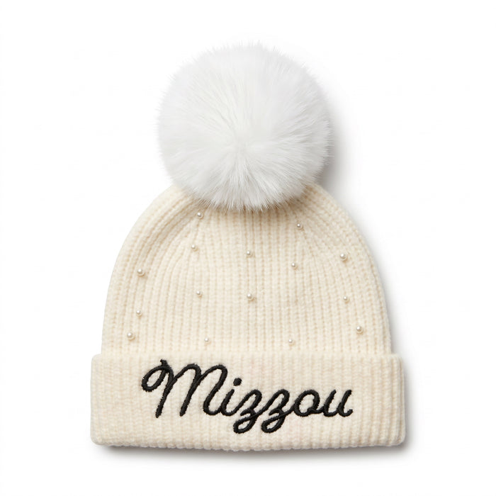 AINSLEY PEARL EMBROIDERED KNIT POM - Univ. of Missouri Tigers