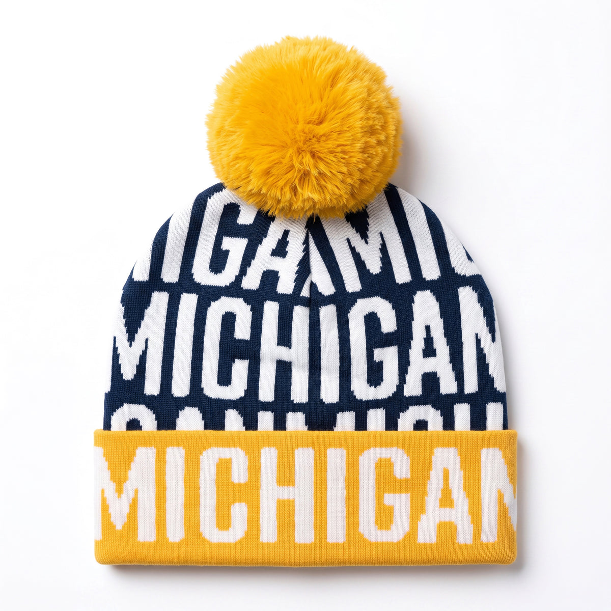 ASIAH S`ALL OVER KNIT POM - Univ. of Michigan Wolverines
