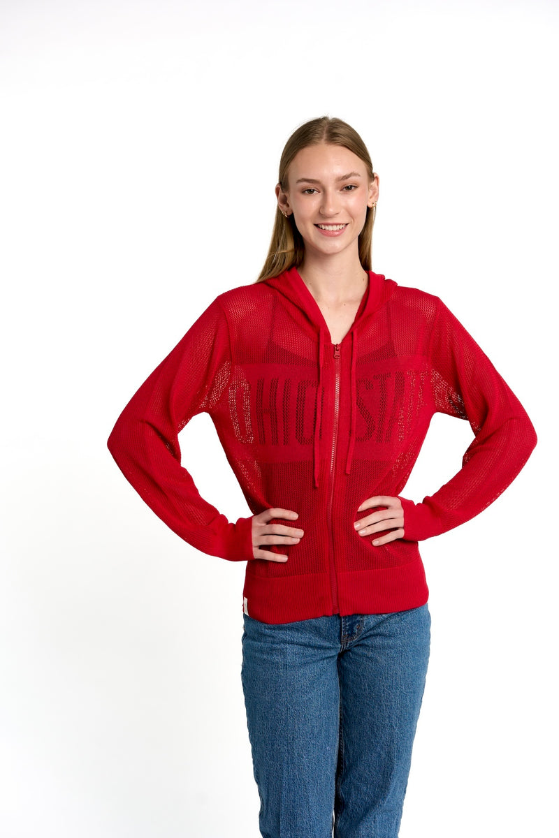 SUMMER MESH ZIP SWEATER - The Ohio State Univ. Buckeyes