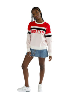 DOMINIQUE COLORBLOCK SWEATER - The Ohio State Univ. Buckeyes