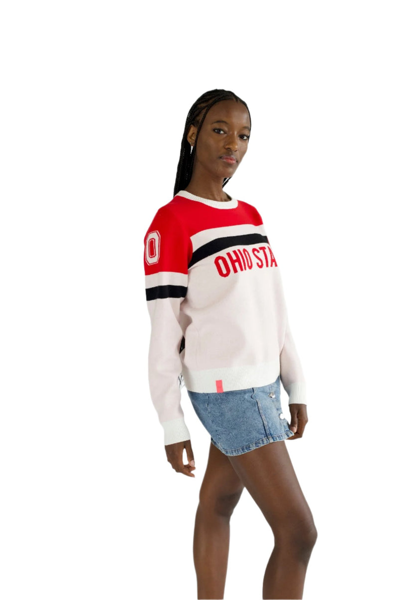 DOMINIQUE COLORBLOCK SWEATER - The Ohio State Univ. Buckeyes