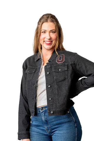 CRYSTAL DENIM JACKET - The Ohio State Univ.