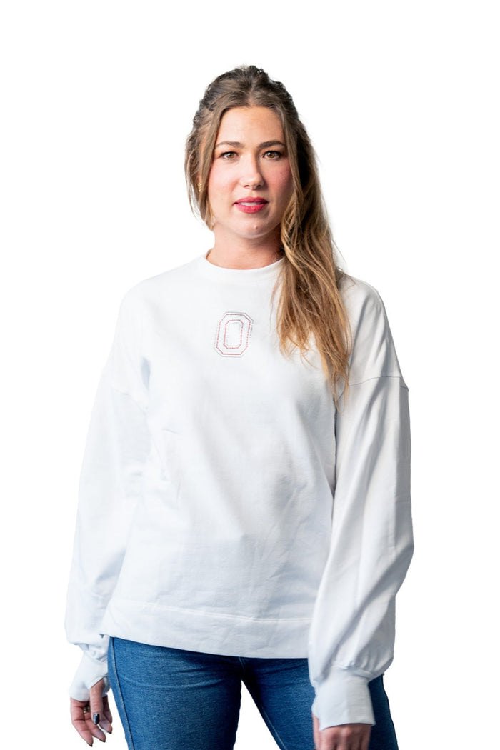 LOGAN SWAROVSKI OVERSIZED SWEATSHIRT - The Ohio State Univ. Buckeyes