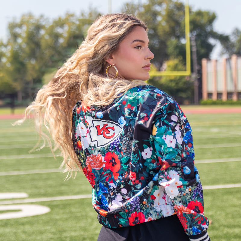 FLORAL BOMBER JACKET - Kansas City Chiefs – Lusso Style
